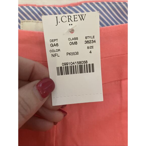 New J Crew Shorts 4 Chino‎ Broken-In Pink 3” Inseam - Picture 2 of 6